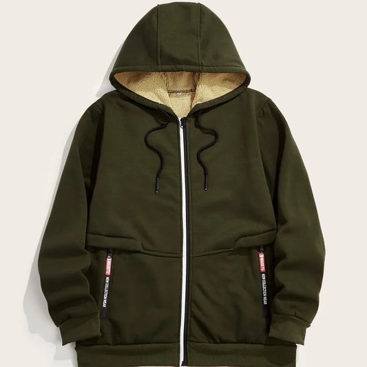 Felpa Oversize con Cappuccio in Pile Caldo